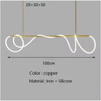 Ribbon Curl LED Ring Chandelier – Yelrix – Product Detail 7