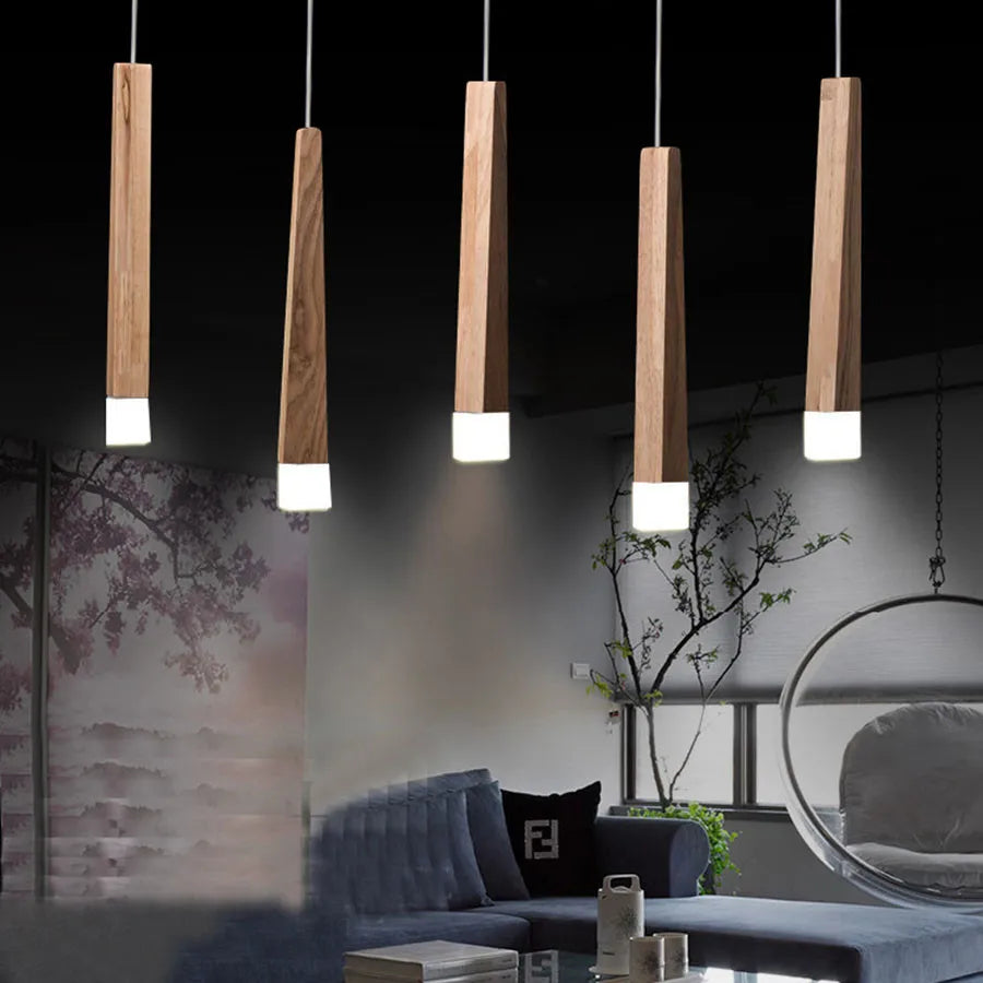 Scandinavian Wood Multi-Arm Pendant Filox – 5 Arms