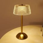 Diamond-Faceted Crystal Cordless Table Lamp – Gevorn – Hero Shot