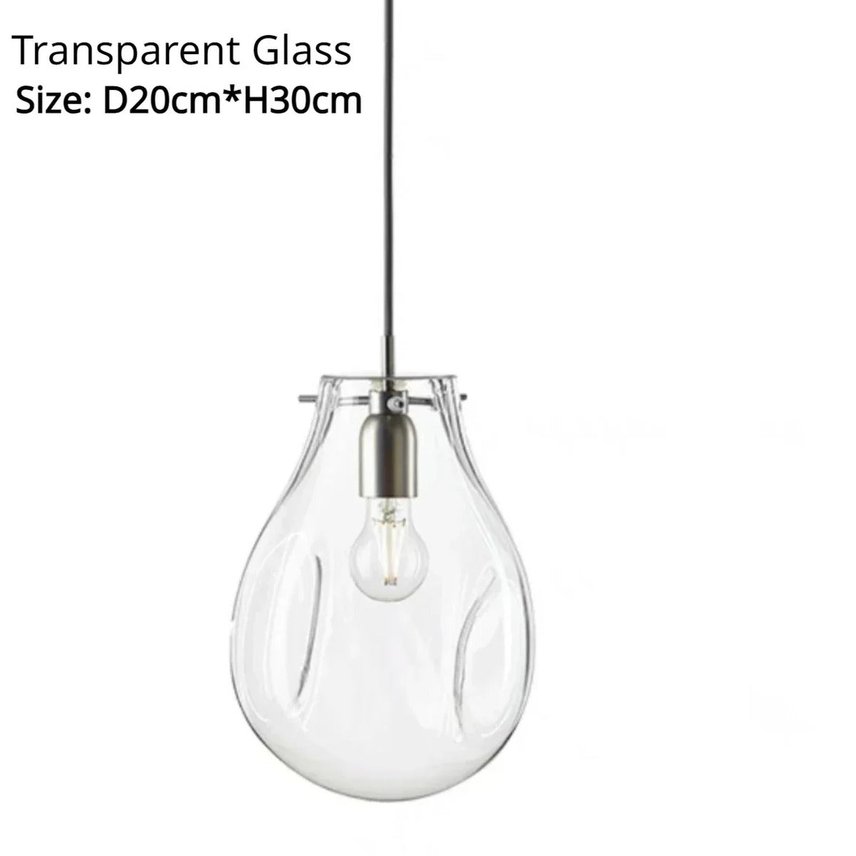 Varvenis Organic Glass Pendant Light – Transparent