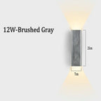 Modern Wall Sconce Farlux — 12W-Brushed Gray
