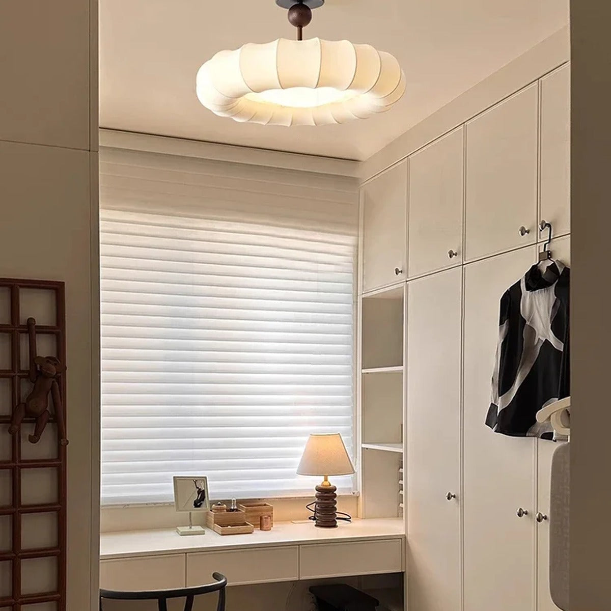 Ribbed Fabric Globe Pendant Light – Yevornith – Product Detail 5