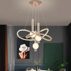 Modern Gold Ring Chandelier Lumathon – Lifestyle View 4