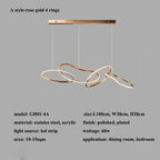 Irregular Gold Ring Chandelier Kevon – Product Detail 9