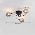 Curved Arm Glass Globe Ceiling Light – Orivex – Product Detail 7