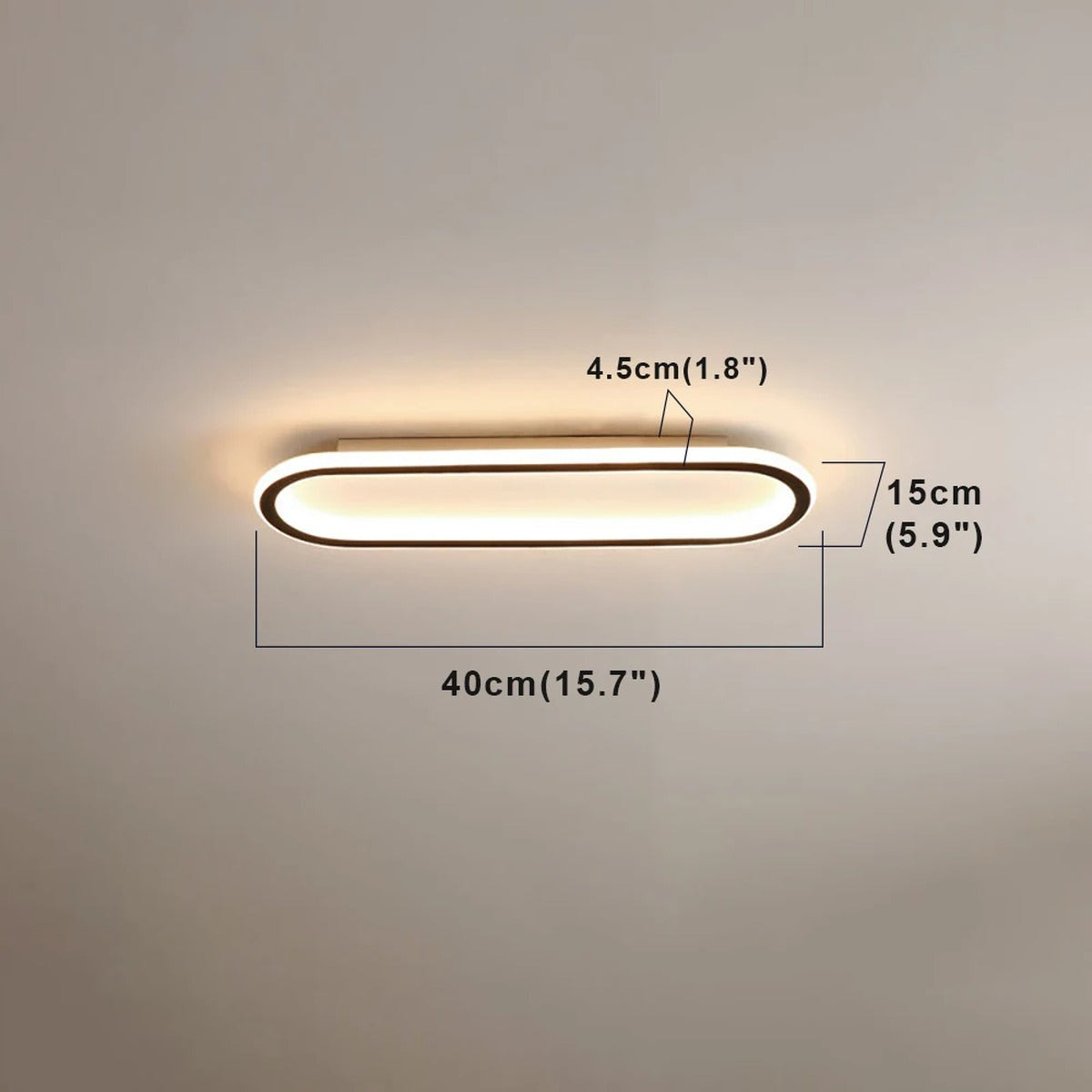 Oval LED Flush Ceiling Light – Velantro – Product Detail 8