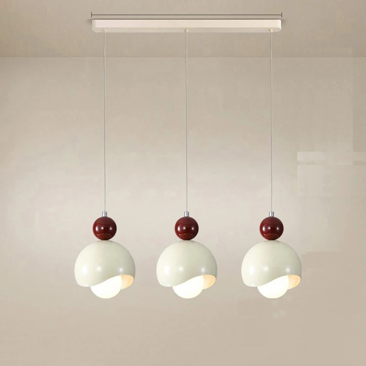 Lacquered Iron Dome Pendant Light – Narello – Lifestyle View 2
