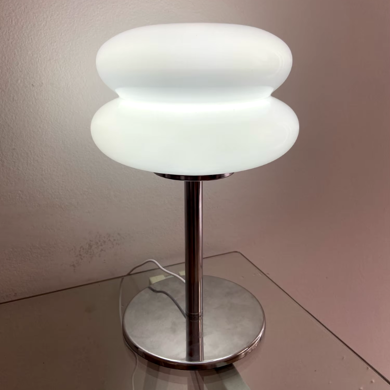 Mid-Century Chrome Stacked Glass Table Lamp Orbidex – Product Detail 10