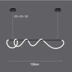Ribbon Curl LED Ring Chandelier – Yelrix – Product Detail 8
