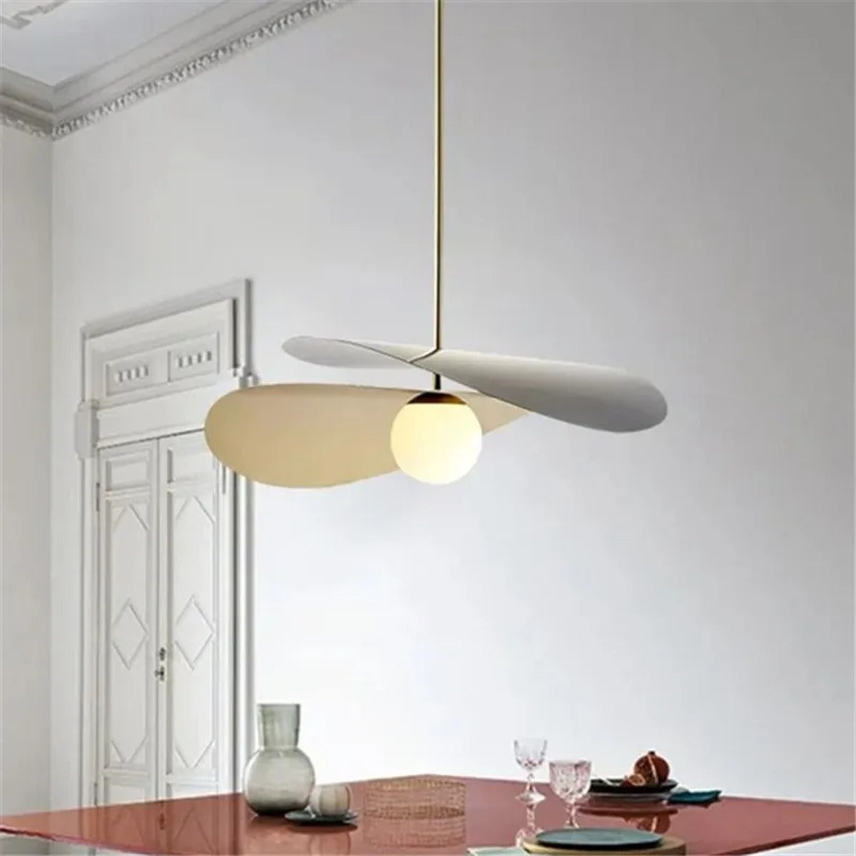 Intersecting Disc & Globe Sculptural Pendant Light – Serenox – Lifestyle View 2