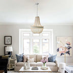 Bohemian Wooden Bead Empire Chandelier – Teruko – Hero Shot