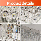 Stainless Steel Crystal Ceiling Light Axiomis – Product Detail 6
