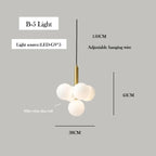 Brass Cluster Glass Sphere Pendant Orvelo – Product Detail 9