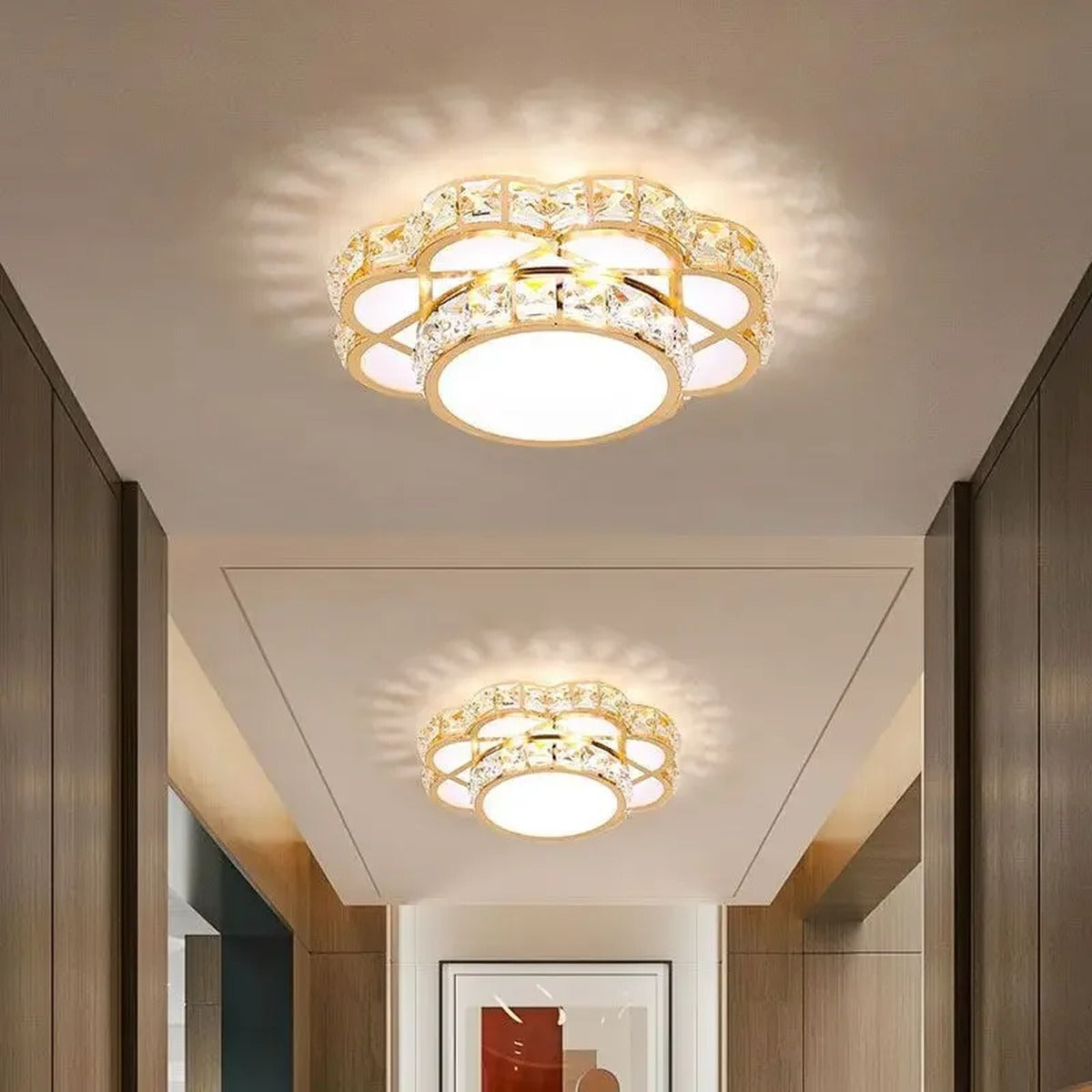 Gold Crystal Flower Ceiling Light Calixor – Product Detail 6