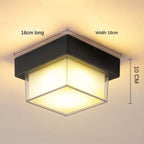 Square Outdoor Flush Ceiling Light – Kelmira – Product Detail 7