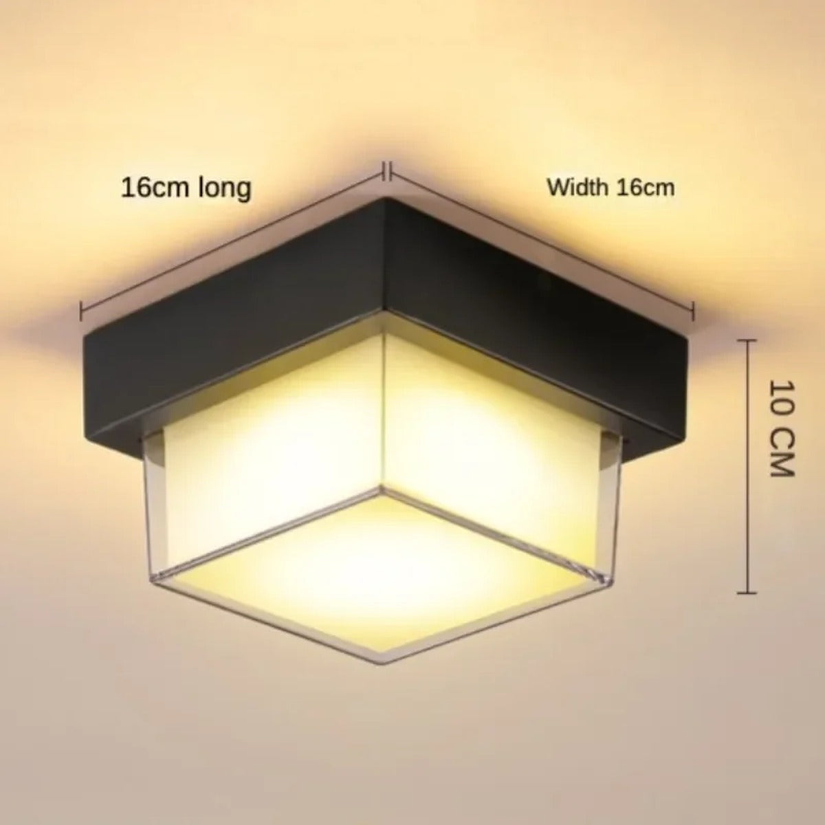 Square Outdoor Flush Ceiling Light – Kelmira – Product Detail 7
