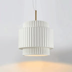 Tiered Ribbed Drum Pendant Light – Zenithral – Lifestyle View 4