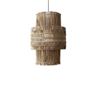 Tiered Bamboo Fringe Cylinder Pendant Light – Melrix – Product Detail 6