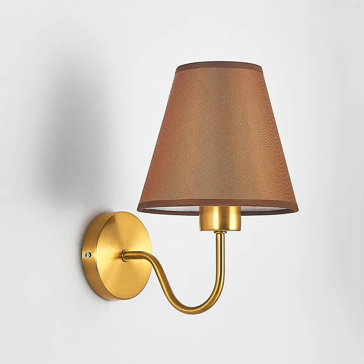 Gold Curved-Arm Empire Shade Wall Sconce – Gravion – Product Detail 6