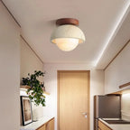 Travertine Flush Mount Ceiling Light Travonis – Lifestyle View, Kitchen Hallway
