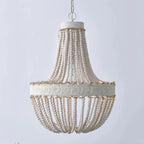Bohemian Wooden Bead Empire Chandelier – Teruko – Lifestyle View 4