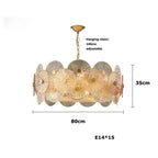 Iralux round drum chandelier, 80cm diameter