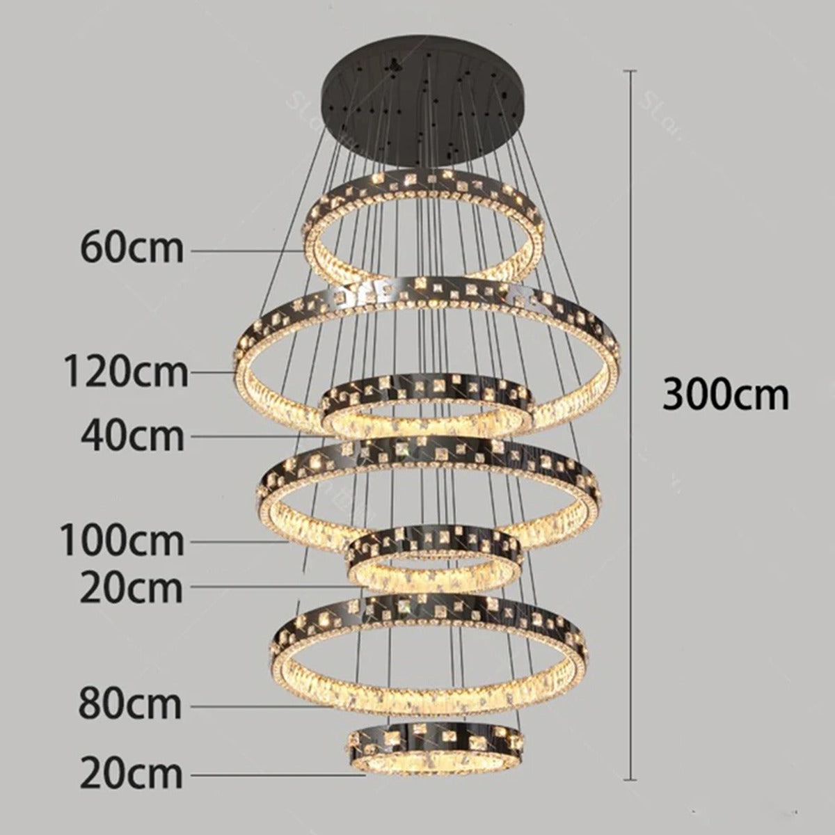 Pendant Light Luxara — 7 Ring Large