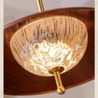 Walnut Dome & Crystal Bowl Pendant Light – Aximund – Product Detail 5