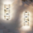 Alabaster Chevron Wall Sconce – Aelvion – Lifestyle View 4