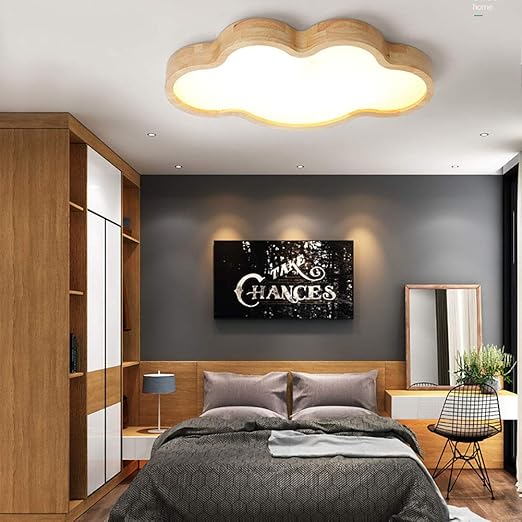 Rectangular Solid Wood Ceiling Light Darion – Hero Shot