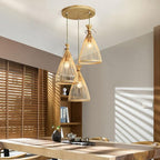 Natural Bamboo Conical Chandelier Garion – Hero Shot