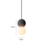 Stone Sphere Pendant & Wall Sconce – Mvaelvix – Pendant, Black Finish, Dimensions