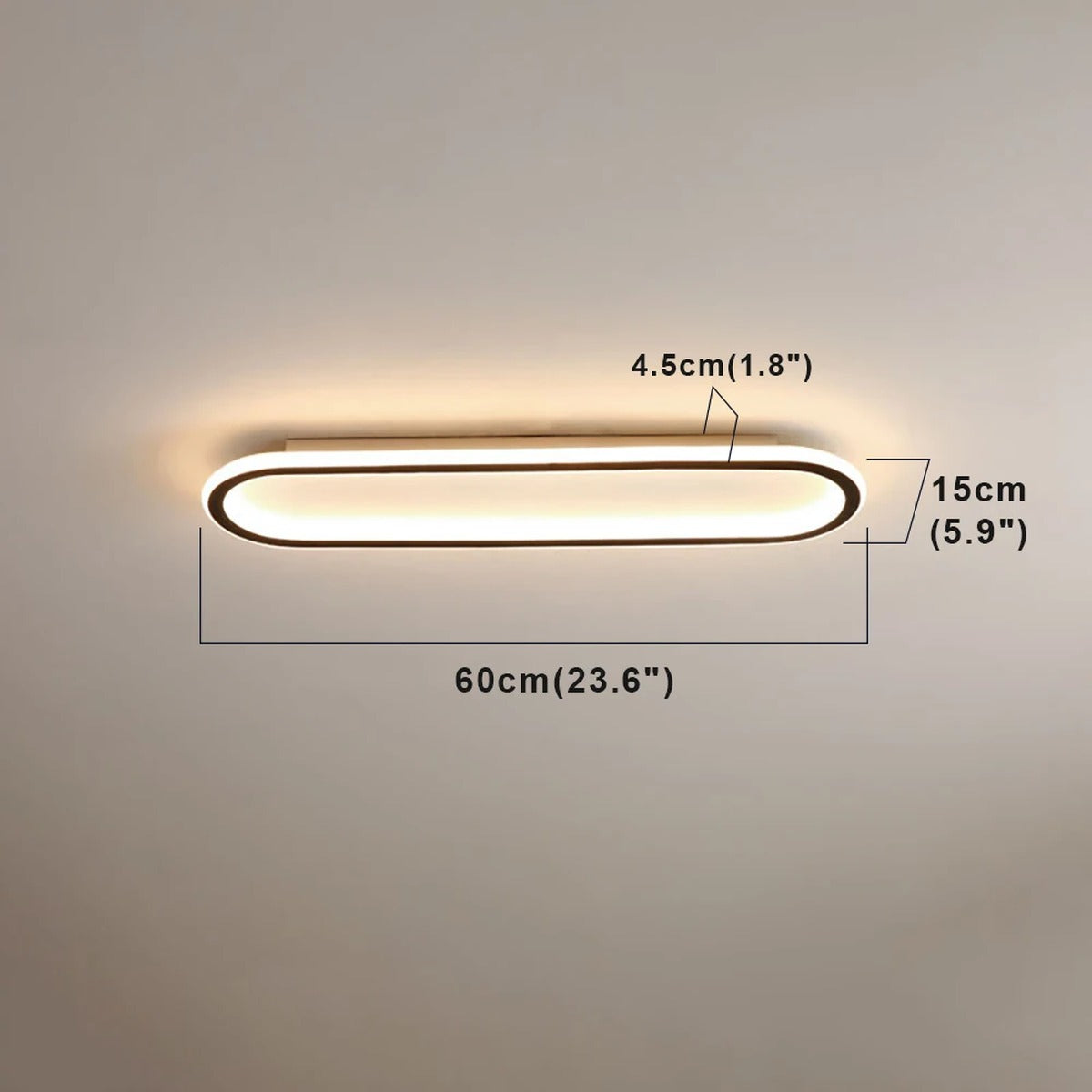 Oval LED Flush Ceiling Light – Velantro – Product Detail 9