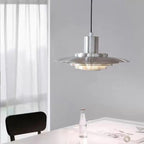 Jarvex Tiered Disc Pendant Light - Direct Drop, Silver Finish