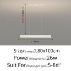 Linexa LED Bar Pendant Light – White, 80cm
