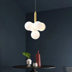 Brass Cluster Glass Sphere Pendant Orvelo – Lifestyle View 2