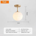 Serenox 1-light ceiling fixture, brushed gold finish