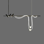 Sculptural LED Rope & Spotlight Linear Chandelier – Relionix – Hero Shot