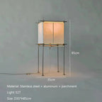 Industrial Parchment Cube Scaffolding Floor, Table & Pendant Lamp – Urix – Floor Lamp Dimensions