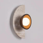 Sculptural Stone Semi-Circle Wall Sconce Halvorn – Product Detail 5