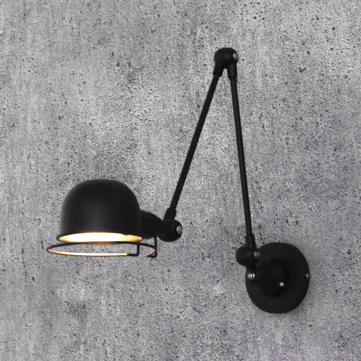 Industrial Iron Swing Arm Wall Sconce – Svrix – Lifestyle View 3