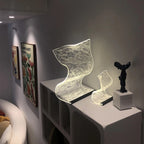 Sculptural Acrylic Light-Field Table Lamp – Luxivorn – Lifestyle View 4