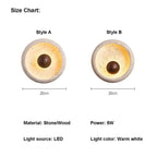 Travertine Eclipse Wall Sconce - Eclyra - view 6