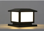 Eonara Classic design solar pillar light, lit warm white