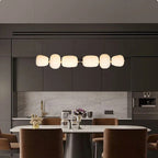 Linear 6-Globe Opal Cushion Chandelier – Gorvian – Hero Shot