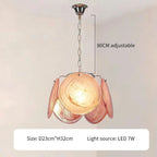 Iridescent Glass Petal Pendant Chandelier – Uevorn – Product Detail 9