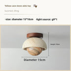 Travertine Flush Mount Ceiling Light Travonis – Saturn, Dimensions
