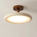 Stone & Walnut Flush Ceiling Light – Terrox – Hero Shot