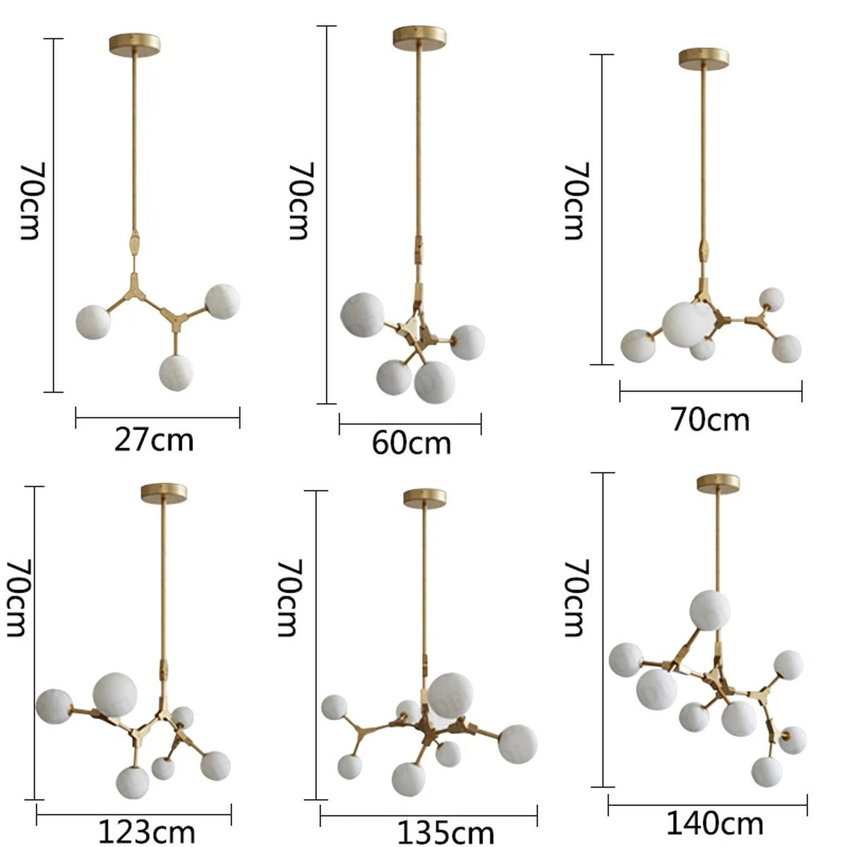 Branching Globe Chandelier – Caeston – Product Detail 6