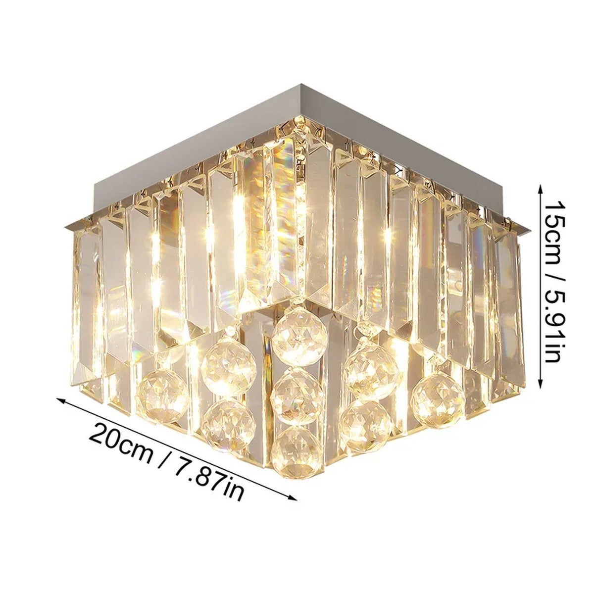 Stainless Steel Crystal Ceiling Light Axiomis – Product Detail 7